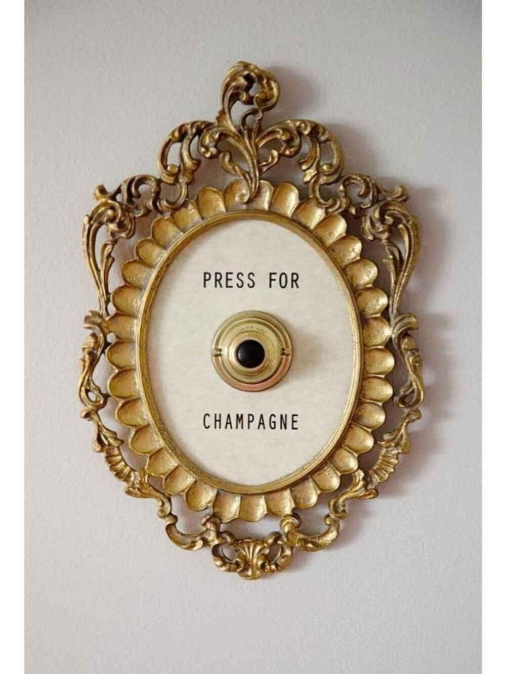 Vintage Champagne Button Press Wall Decor - Framed Plaque for Home & Party Gift